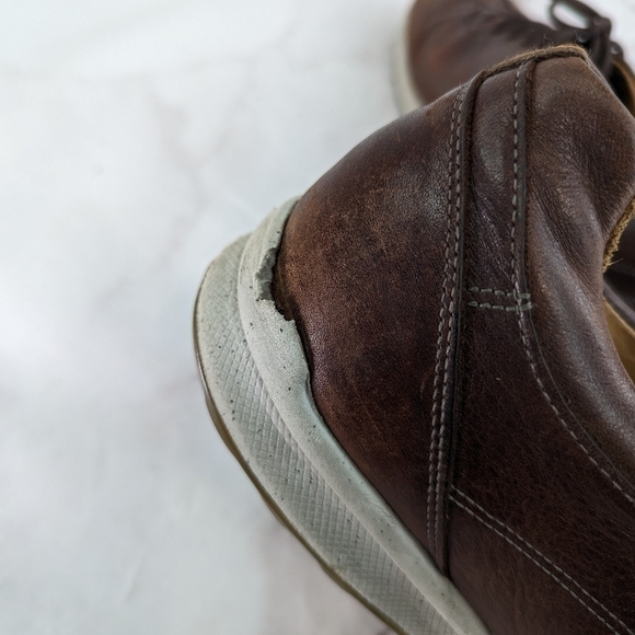 Foot Joy Golf Shoe Men 9 Versaluxe Brown Leather Spikeless Lace Up Cork 57253 FJ - Picture 8 of 14